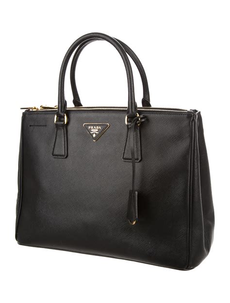 Prada Lux Large Double Zip Saffiano Leather Tote 